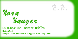 nora wanger business card